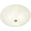 Palmblad Plafond Vit/stål ANETA HOME Sockel E14 Vit /Stål – miniatyr 1
