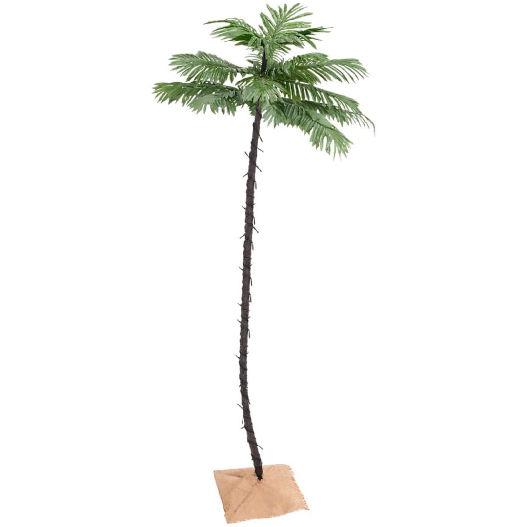 Palmträd med LED varmvit 136 LEDs vidaXL 220 cm – bild 2