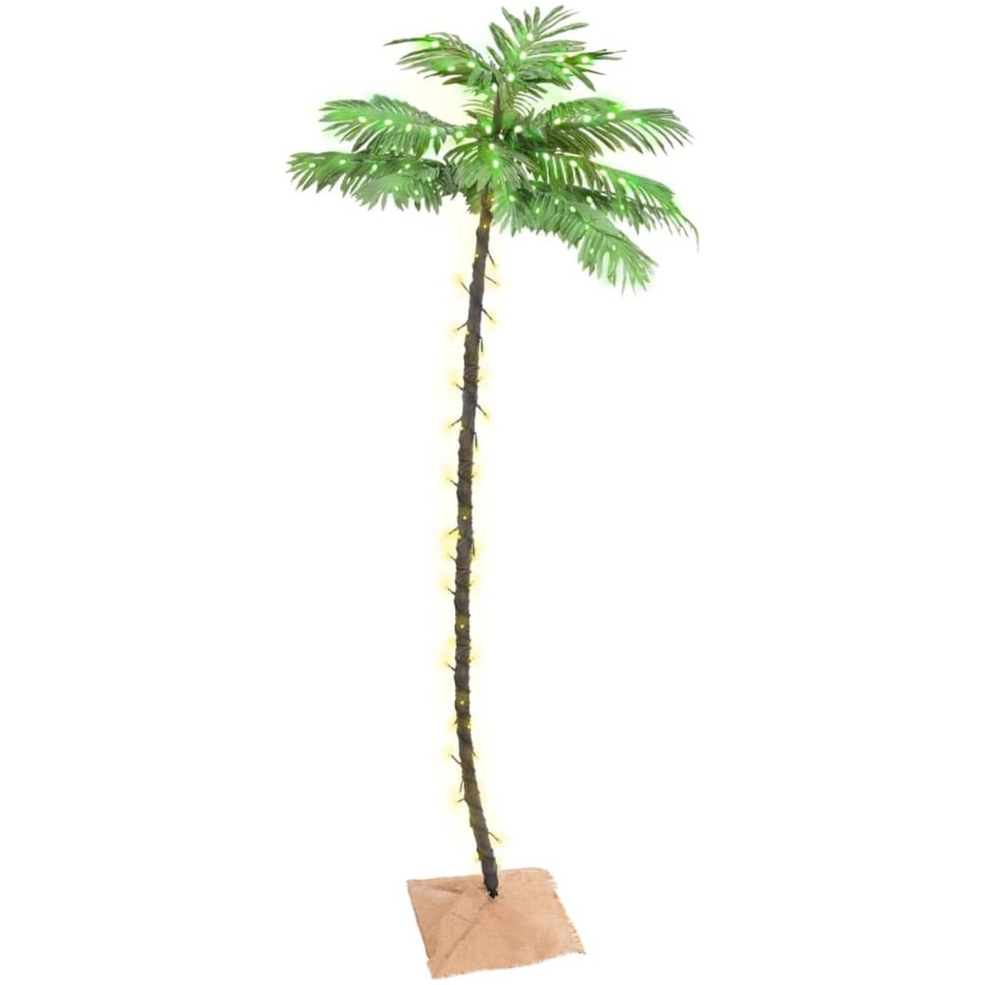 Palmträd med LED varmvit 136 LEDs vidaXL 220 cm