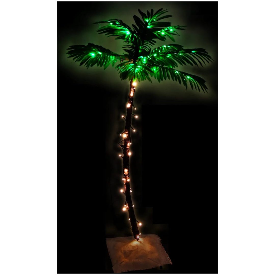 Palmträd med LED varmvit 72 LEDs vidaXL 120 cm – bild 3