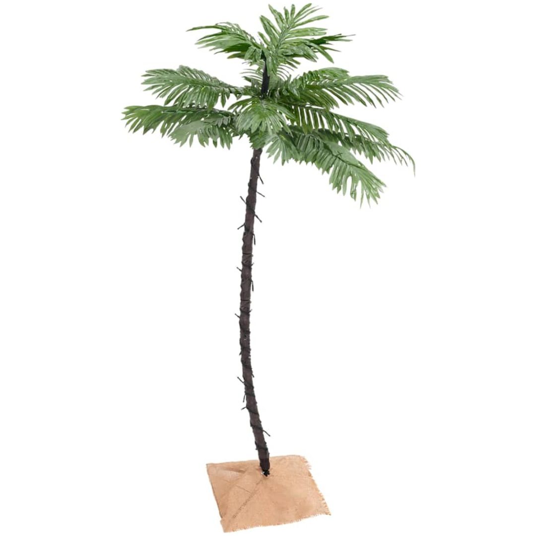 Palmträd med LED varmvit 88 LEDs vidaXL 150 cm – bild 2