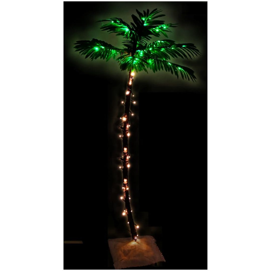 Palmträd med LED varmvit 88 LEDs vidaXL 150 cm – bild 3