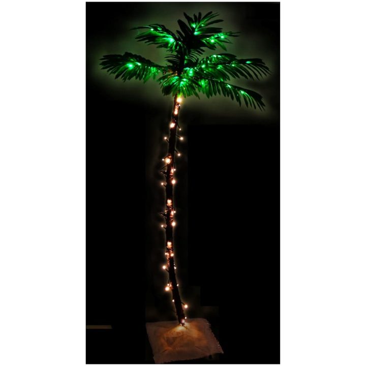 Palmträd med LED varmvit 88 LEDs vidaXL 150 cm – bild 3