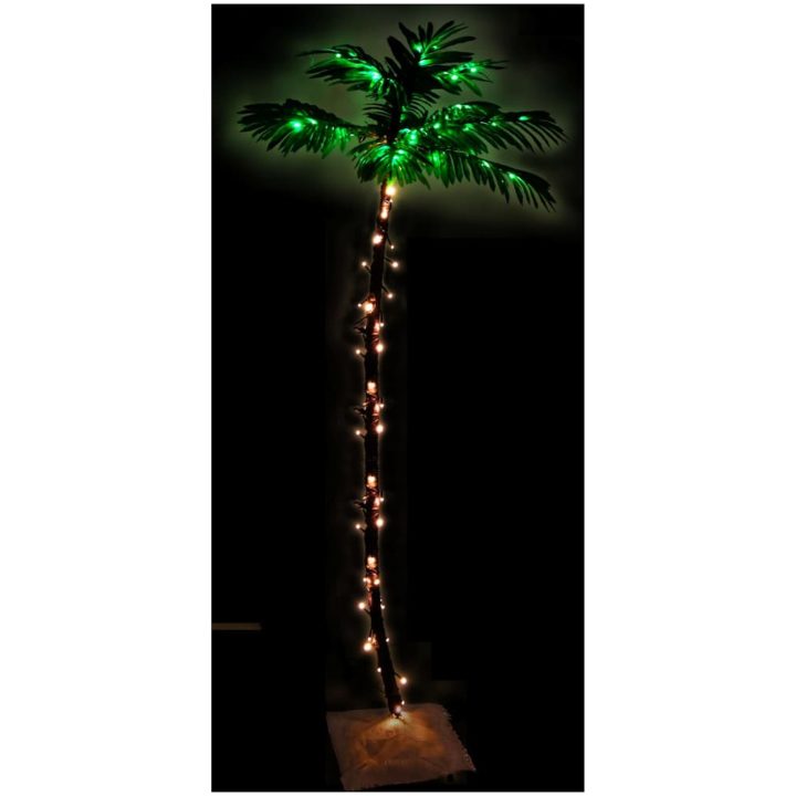 Palmträd med LED varmvit 96 LEDs vidaXL 180 cm – bild 3