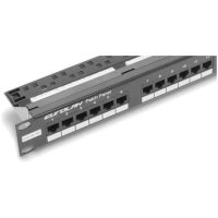 PANEL C6 UTP 24XRJ45 SVARTEUROLAN 530012