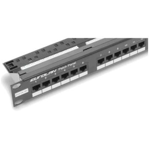 PANEL C6 UTP 24XRJ45 SVARTEUROLAN 530012