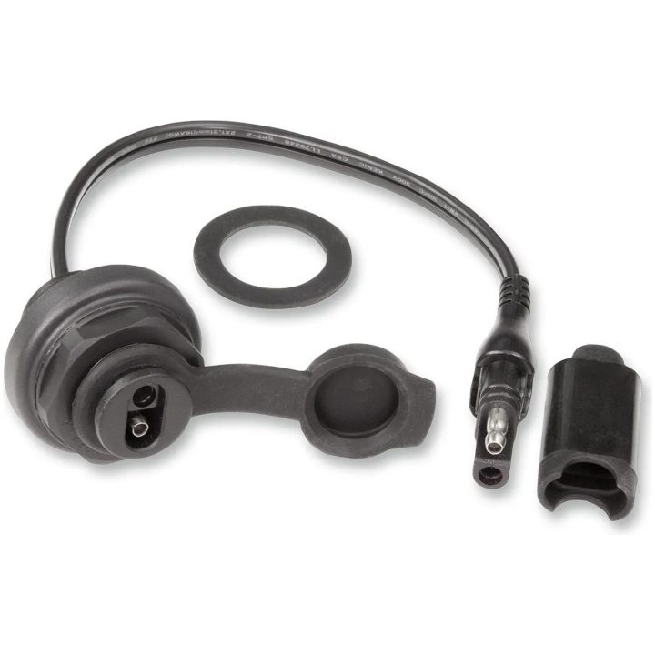 Panelmonterad Sae-uttag Svart TECMATE SAE BULKHEAD CONN – bild 2