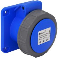 Paneluttag, Infällt, Rakt, 16A, 2P+J, 230V, 6h, IP67 (75x75) MALMBERGS