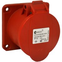 Paneluttag, Infällt, Rakt, 32A, 3P+J, 400V, 6h, IP44 (75x75) MALMBERGS