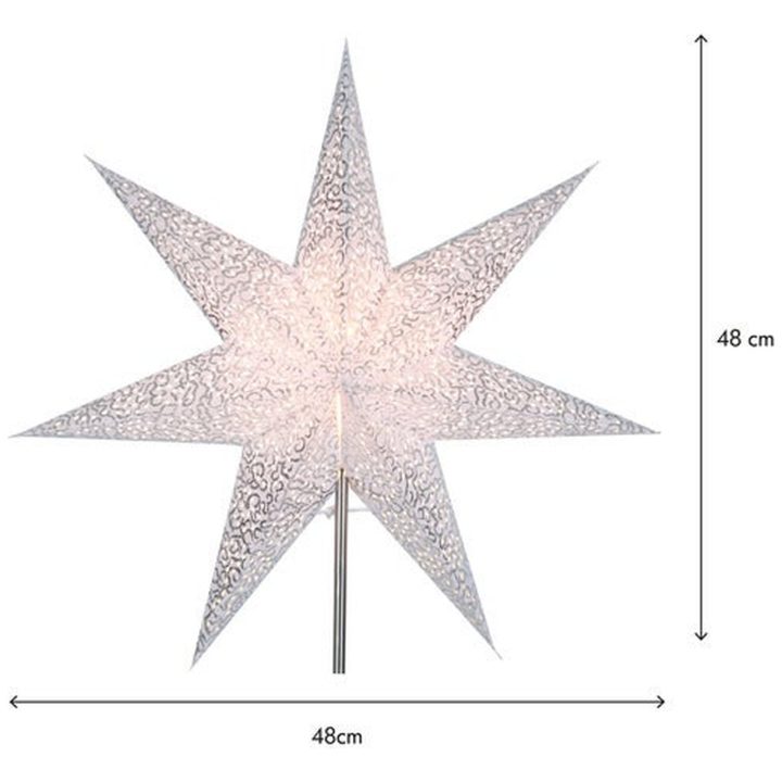 Pappersstjärna Antique Vit Star Trading 48 cm – bild 2