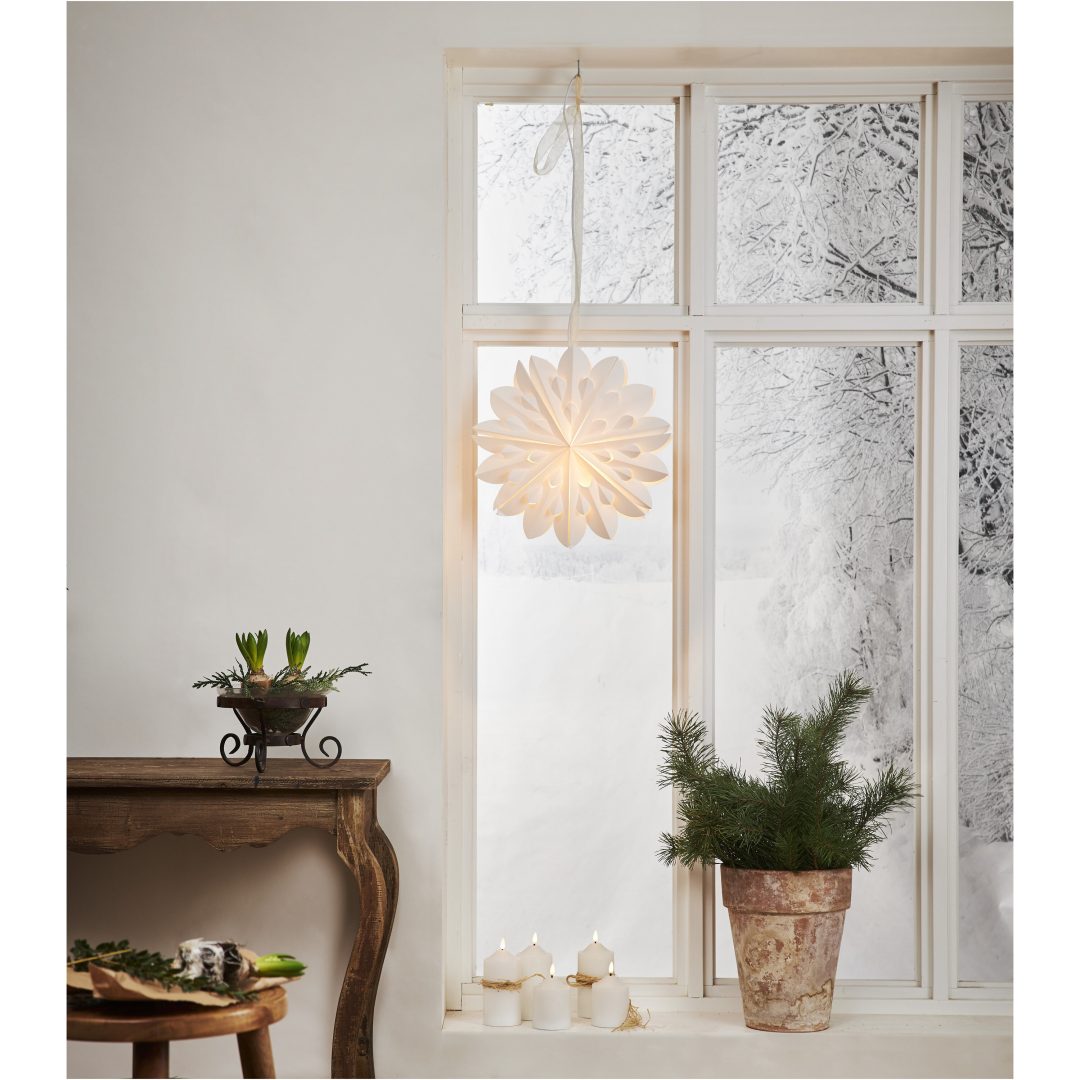 Pappersstjärna Clipp Vit Star Trading 40 cm – bild 7