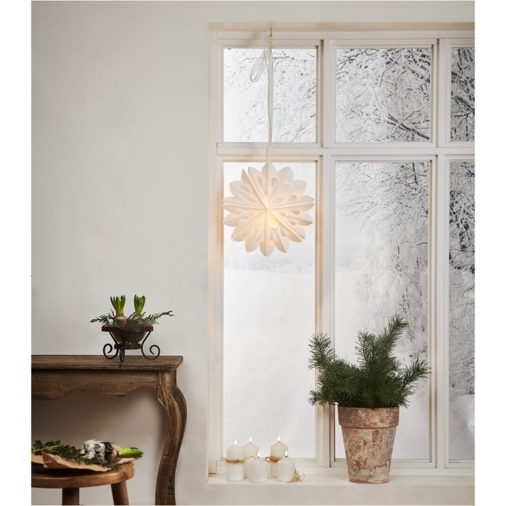 Pappersstjärna Clipp Vit Star Trading 40 cm – bild 7