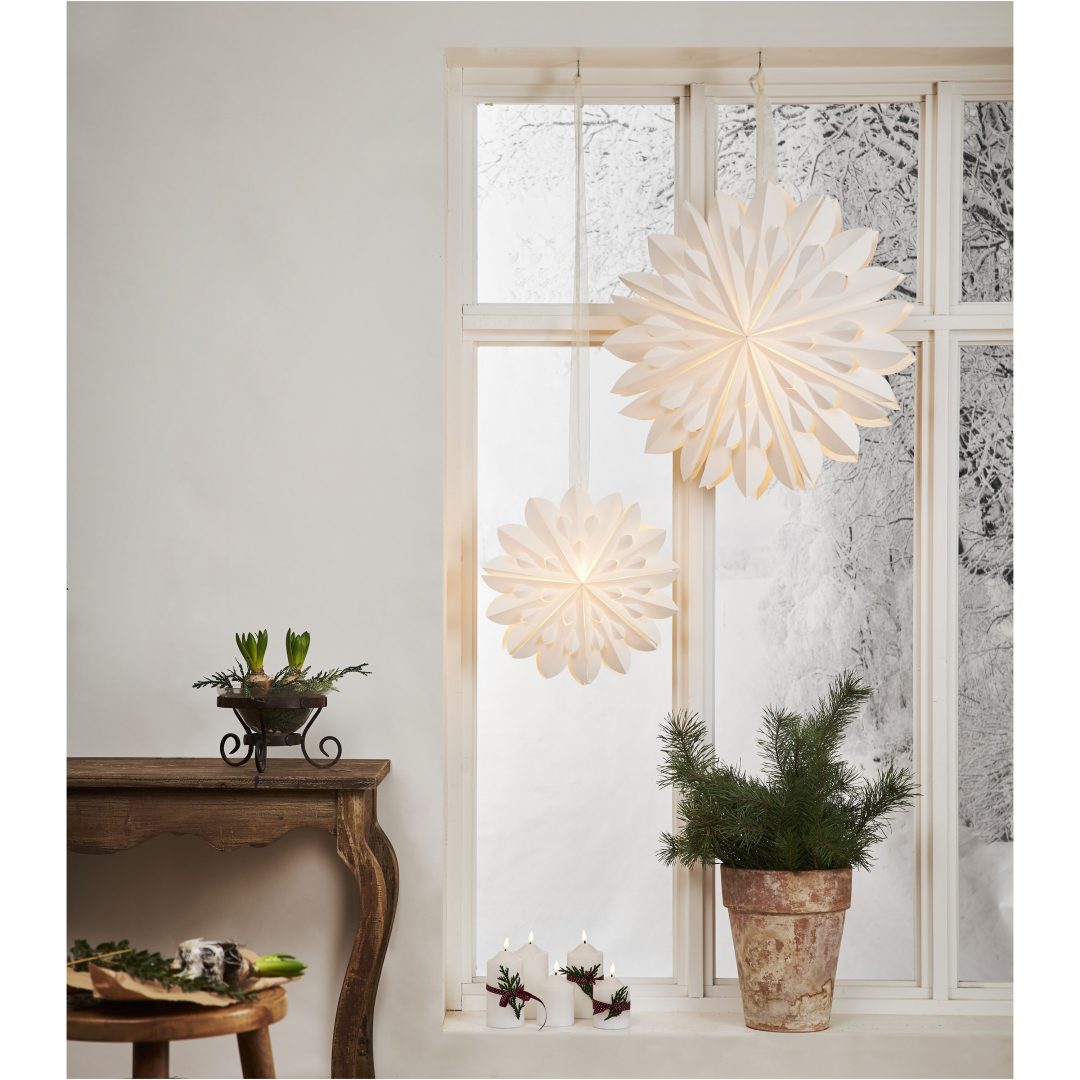 Pappersstjärna Clipp Vit Star Trading 40 cm – bild 4