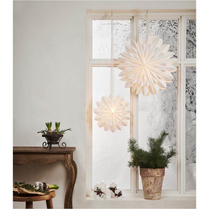 Pappersstjärna Clipp Vit Star Trading 40 cm – bild 4
