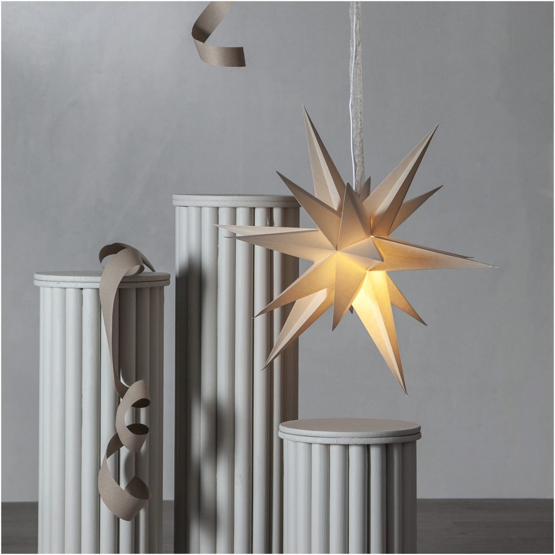 Pappersstjärna December Beige Star Trading – bild 9