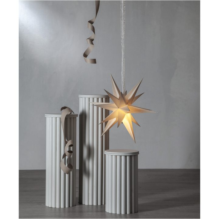 Pappersstjärna December Beige Star Trading – bild 5