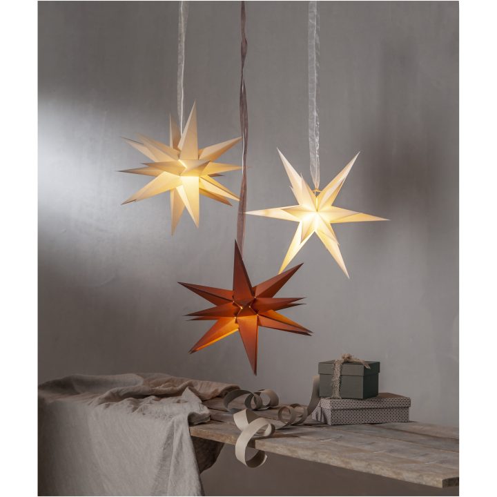 Pappersstjärna December Beige Star Trading – bild 4