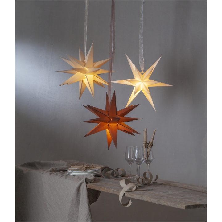 Pappersstjärna December Beige Star Trading – bild 3