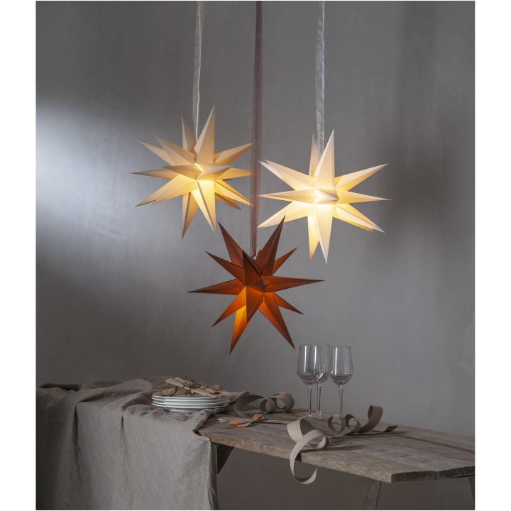 Pappersstjärna December Beige Star Trading – bild 2