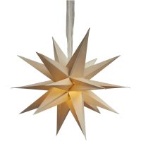 Pappersstjärna December Beige Star Trading