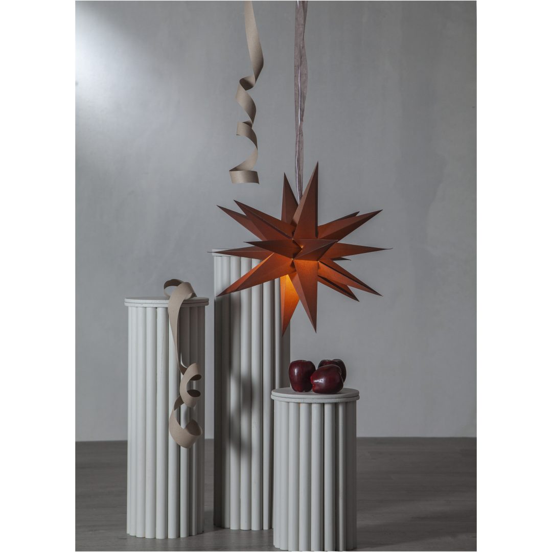 Pappersstjärna December Brun Star Trading – bild 4