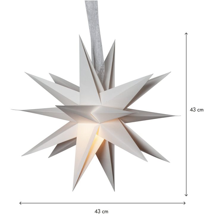 Pappersstjärna December Vit Star Trading – bild 7