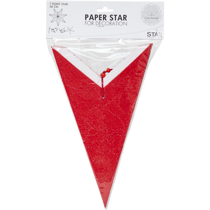 Pappersstjärna Decorus Röd Star Trading 63 cm – bild 9