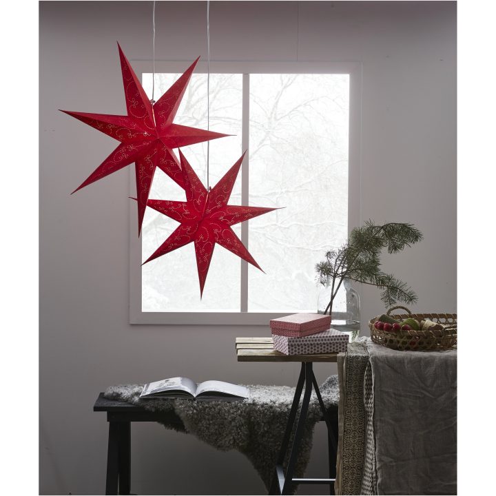 Pappersstjärna Decorus Röd Star Trading 63 cm – bild 7