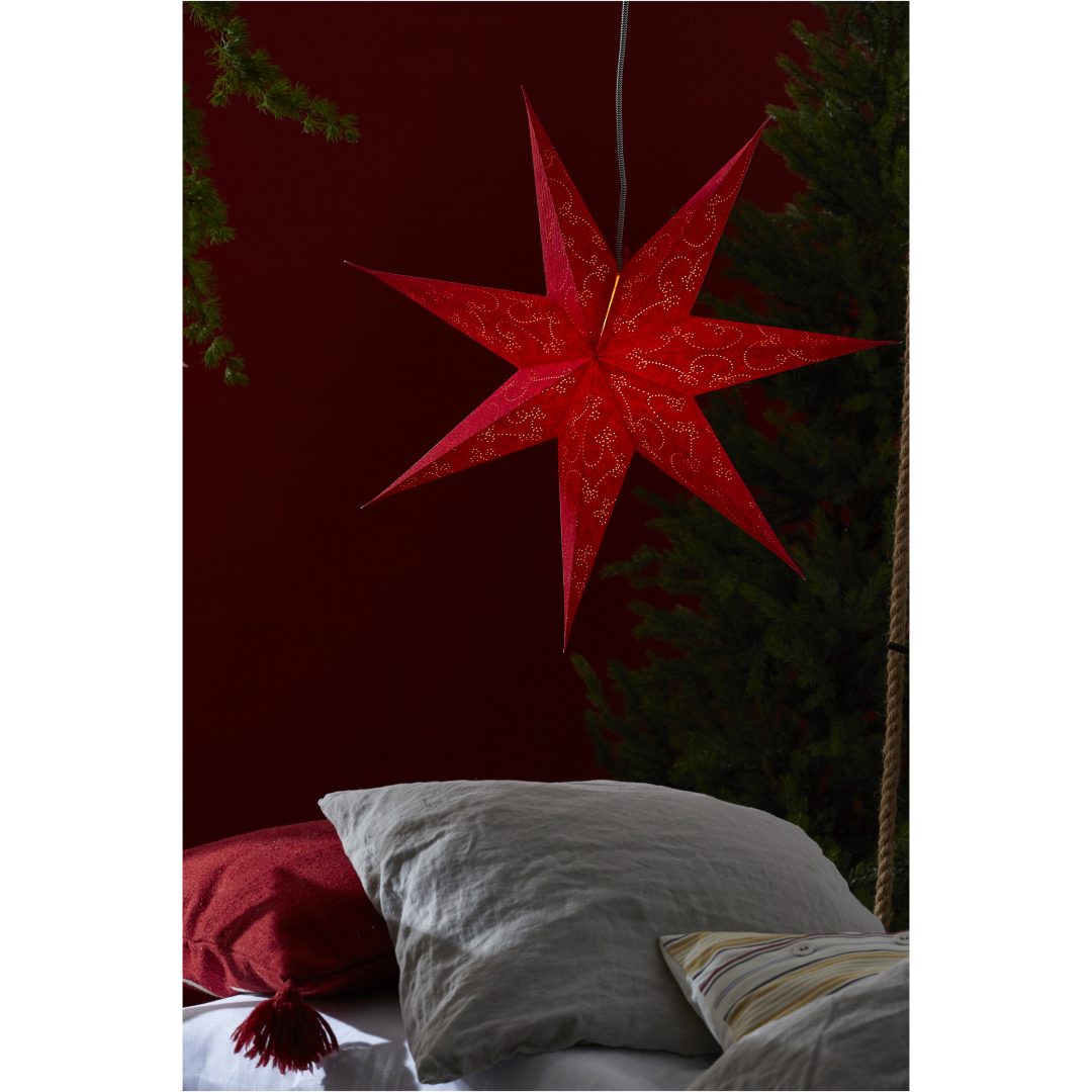 Pappersstjärna Decorus Röd Star Trading 63 cm – bild 6