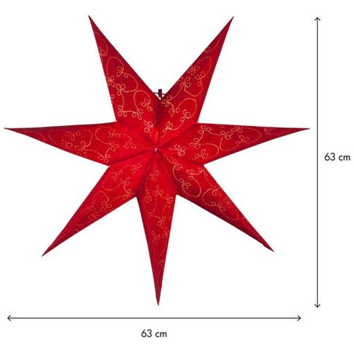 Pappersstjärna Decorus Röd Star Trading 63 cm – bild 6