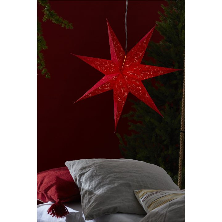 Pappersstjärna Decorus Röd Star Trading 63 cm – bild 4