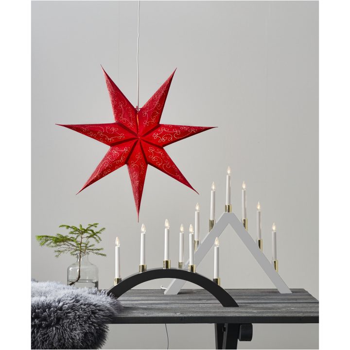 Pappersstjärna Decorus Röd Star Trading 63 cm – bild 3