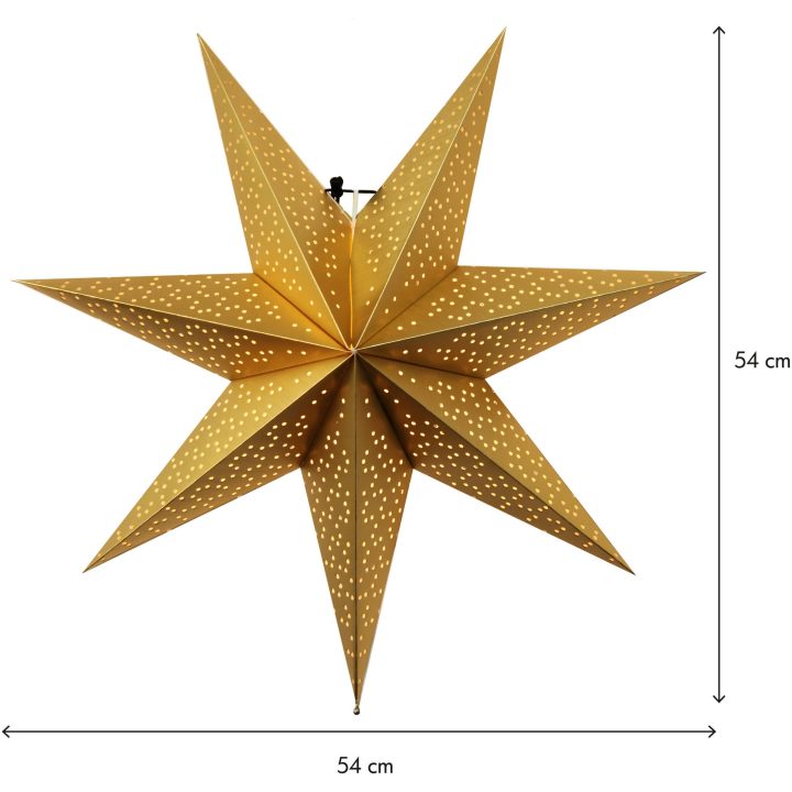 Pappersstjärna Dot Guld Star Trading 54 cm – bild 4