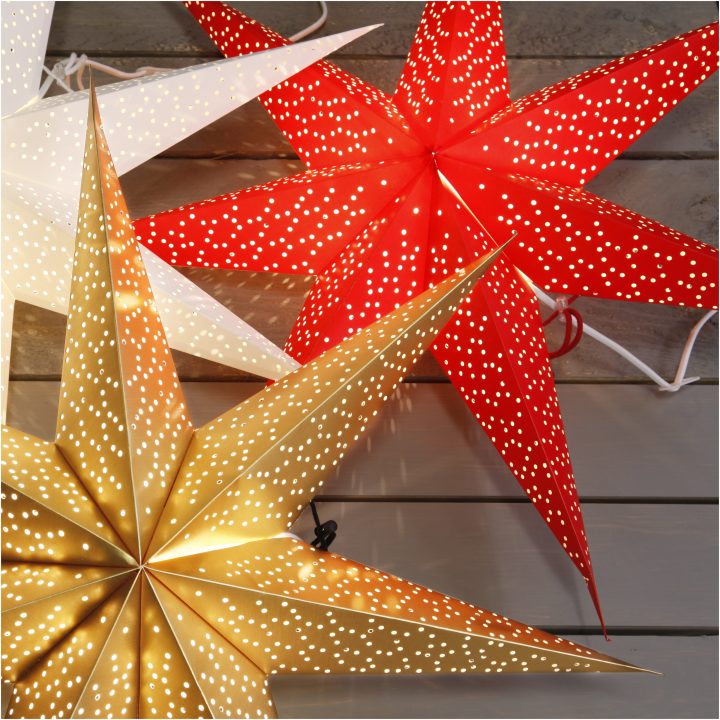 Pappersstjärna Dot Röd Star Trading 70 cm – bild 7