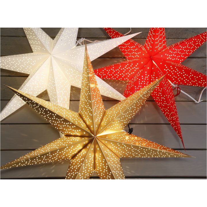 Pappersstjärna Dot Röd Star Trading 70 cm – bild 6