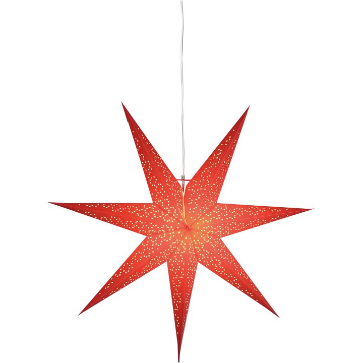 Pappersstjärna Dot Röd Star Trading 70 cm – bild 3