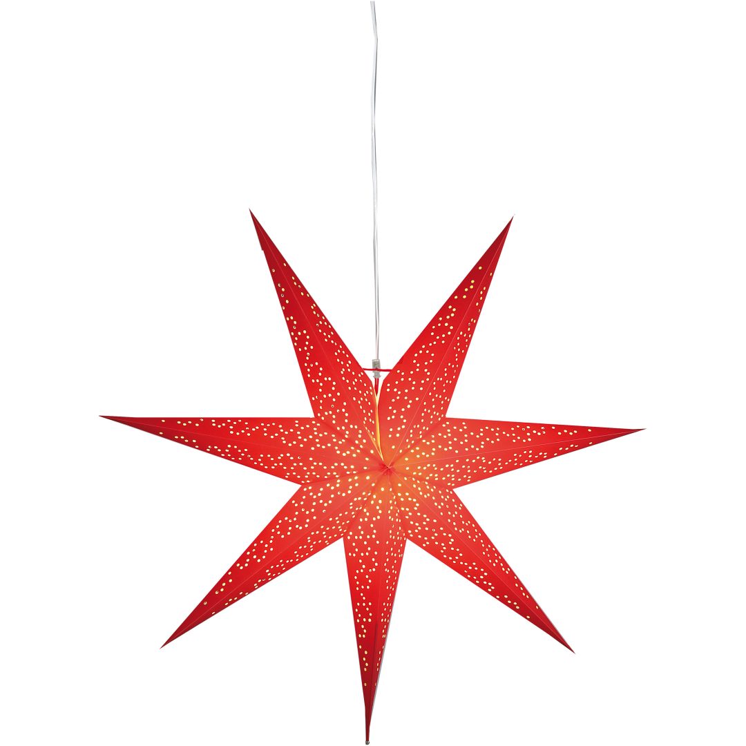 Pappersstjärna Dot Röd Star Trading 70 cm