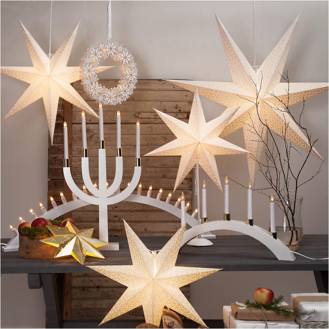 Pappersstjärna Dot Vit Star Trading 54 cm – bild 8
