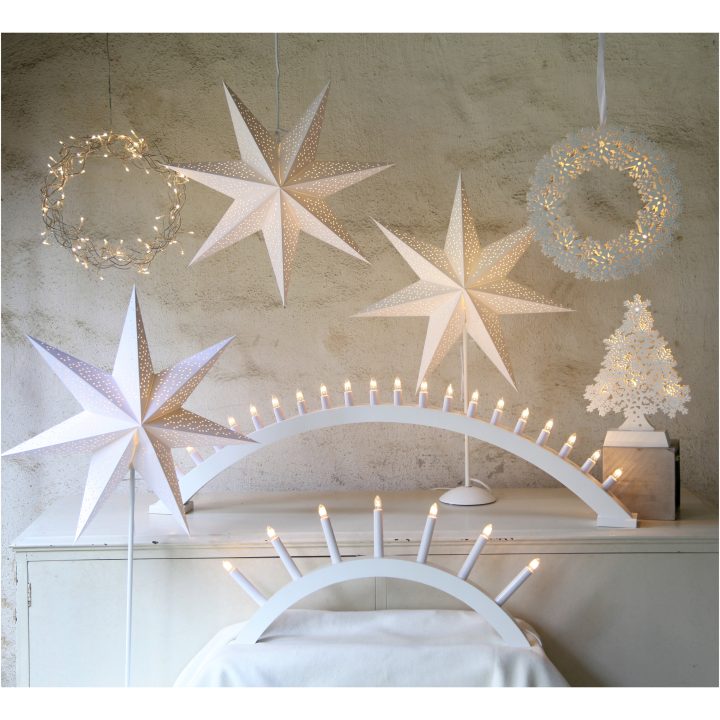 Pappersstjärna Dot Vit Star Trading 54 cm – bild 7