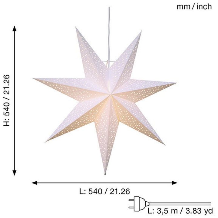 Pappersstjärna Dot Vit Star Trading 54 cm – bild 7