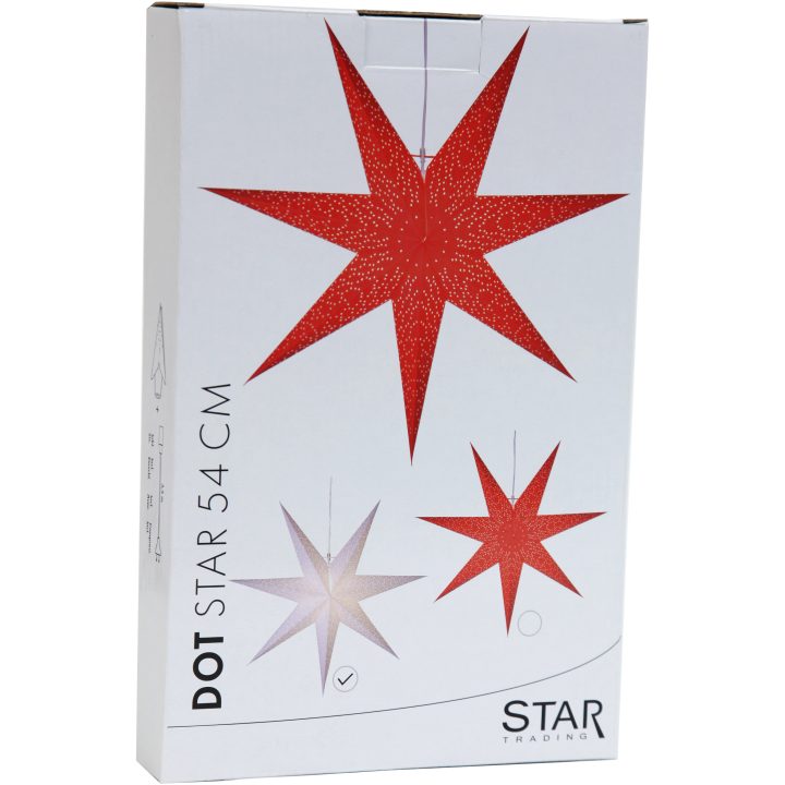 Pappersstjärna Dot Vit Star Trading 54 cm – bild 5