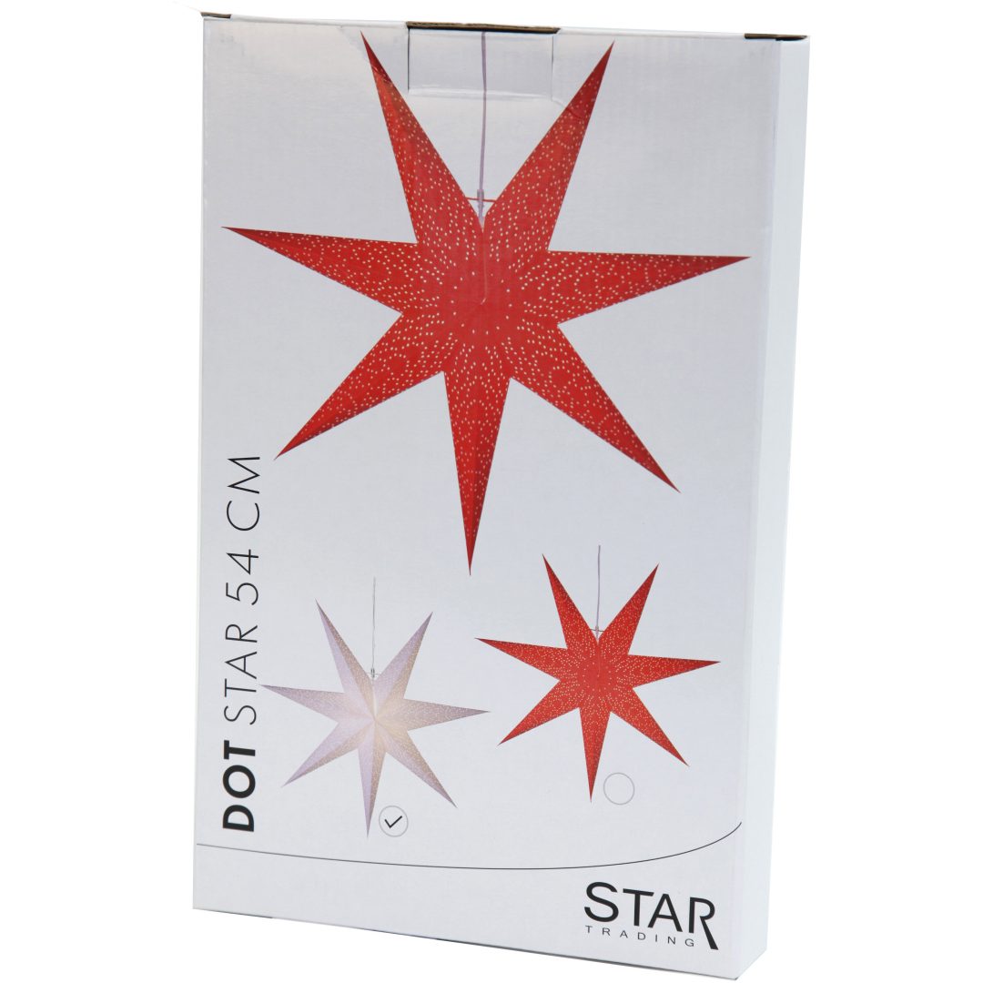 Pappersstjärna Dot Vit Star Trading 54 cm – bild 4