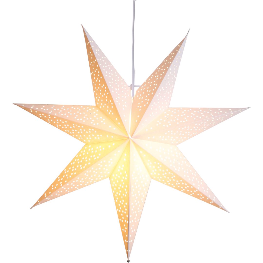 Pappersstjärna Dot Vit Star Trading 54 cm – bild 3