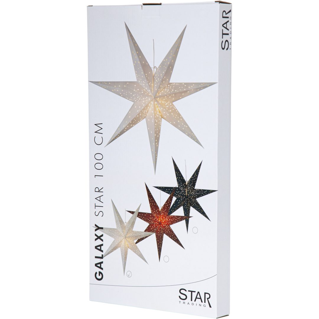 Pappersstjärna Galaxy Vit Star Trading 100 cm – bild 3