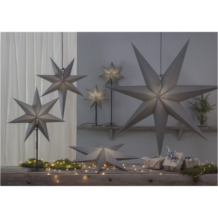 Pappersstjärna Ozen Grå Star Trading 70 cm – bild 4