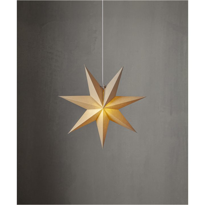 Pappersstjärna Plain Beige Star Trading – bild 3