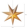 Pappersstjärna Plain Beige Star Trading – miniatyr 4