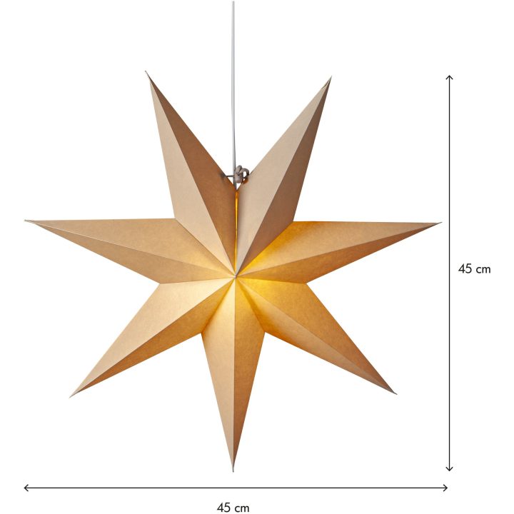 Pappersstjärna Plain Beige Star Trading – bild 4