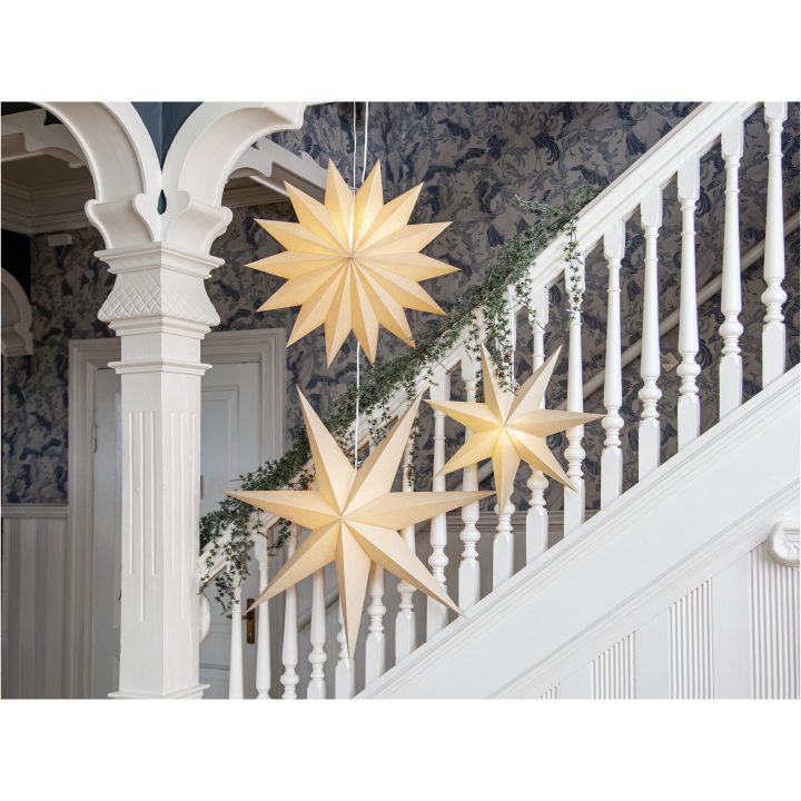 Pappersstjärna Plain Beige Star Trading – bild 5