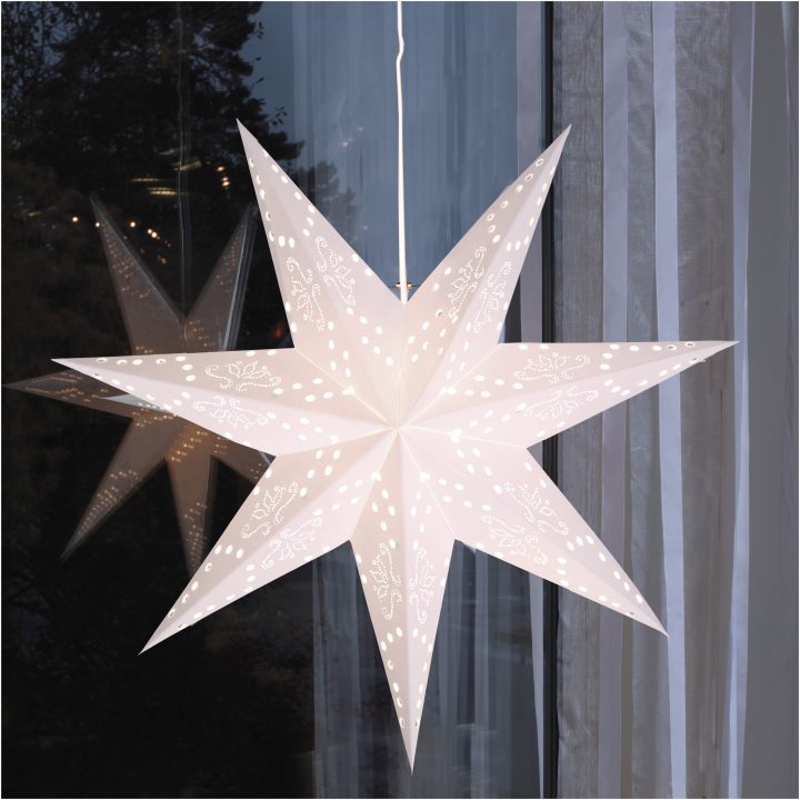 Pappersstjärna Romantic Vit Star Trading – bild 4
